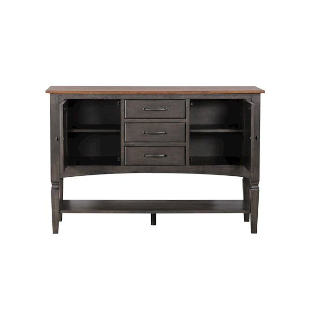 54" Buffet Server Table with Cabinets Drawers and Shelf. Picture 3