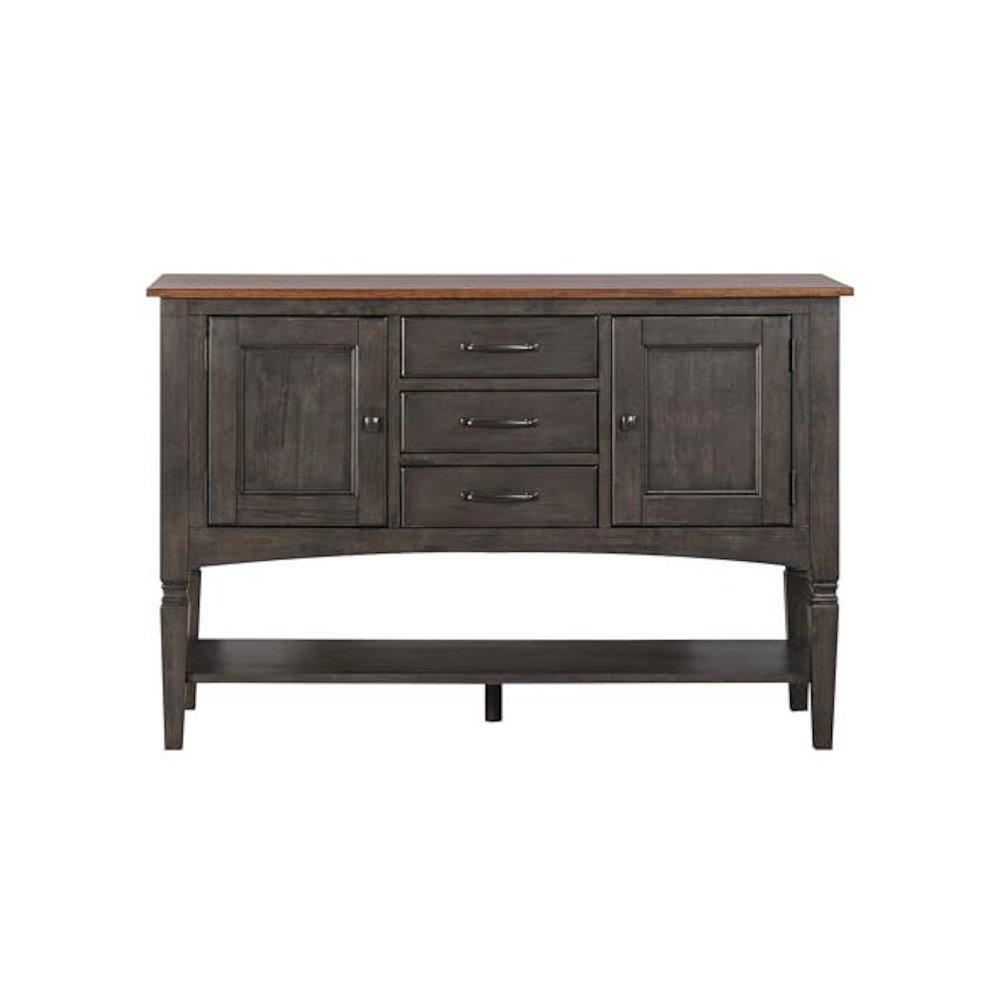 54" Buffet Server Table with Cabinets Drawers and Shelf. Picture 2