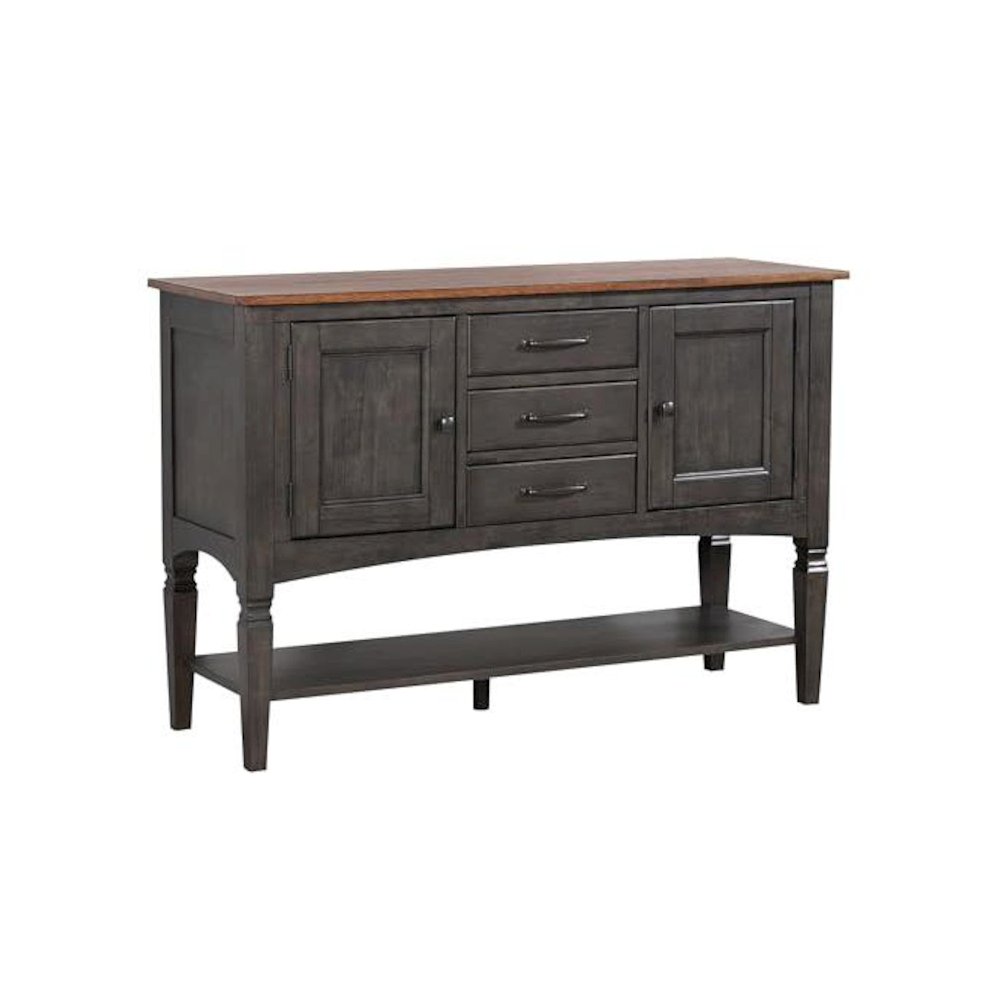 54" Buffet Server Table with Cabinets Drawers and Shelf. Picture 1