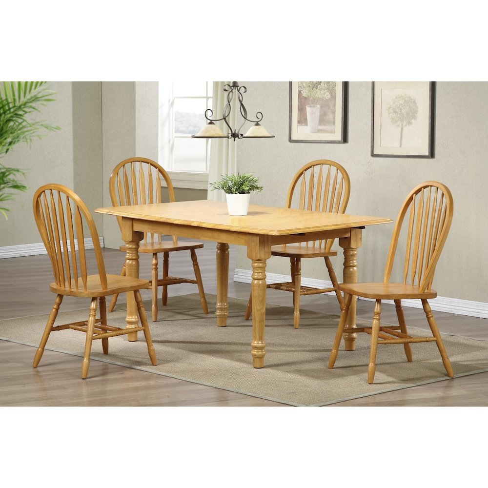 Selections 5 PC 48"-60" Rectangular Extendable Dining Set. Picture 2