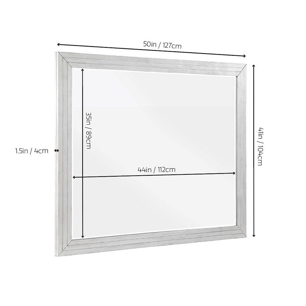 Dover Rectangular Beveled Mirror, Contemporary Home Décor for Bedroom. Picture 4