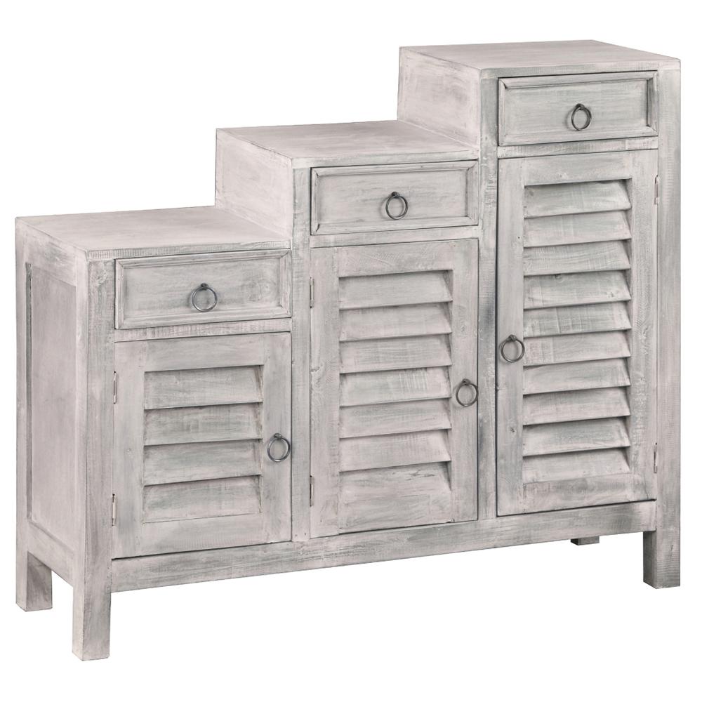 Cottage Three Tiered Shutter Cabinet. Picture 1