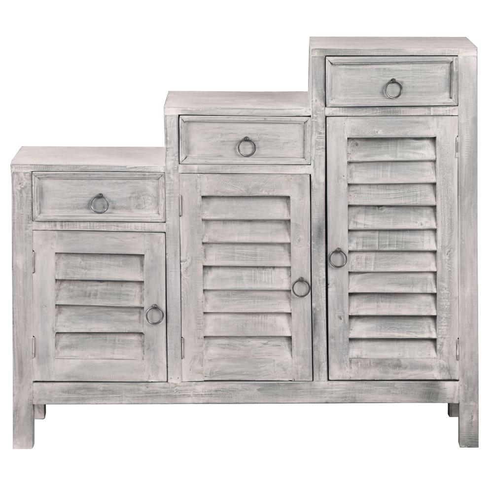 Cottage Three Tiered Shutter Cabinet. Picture 2