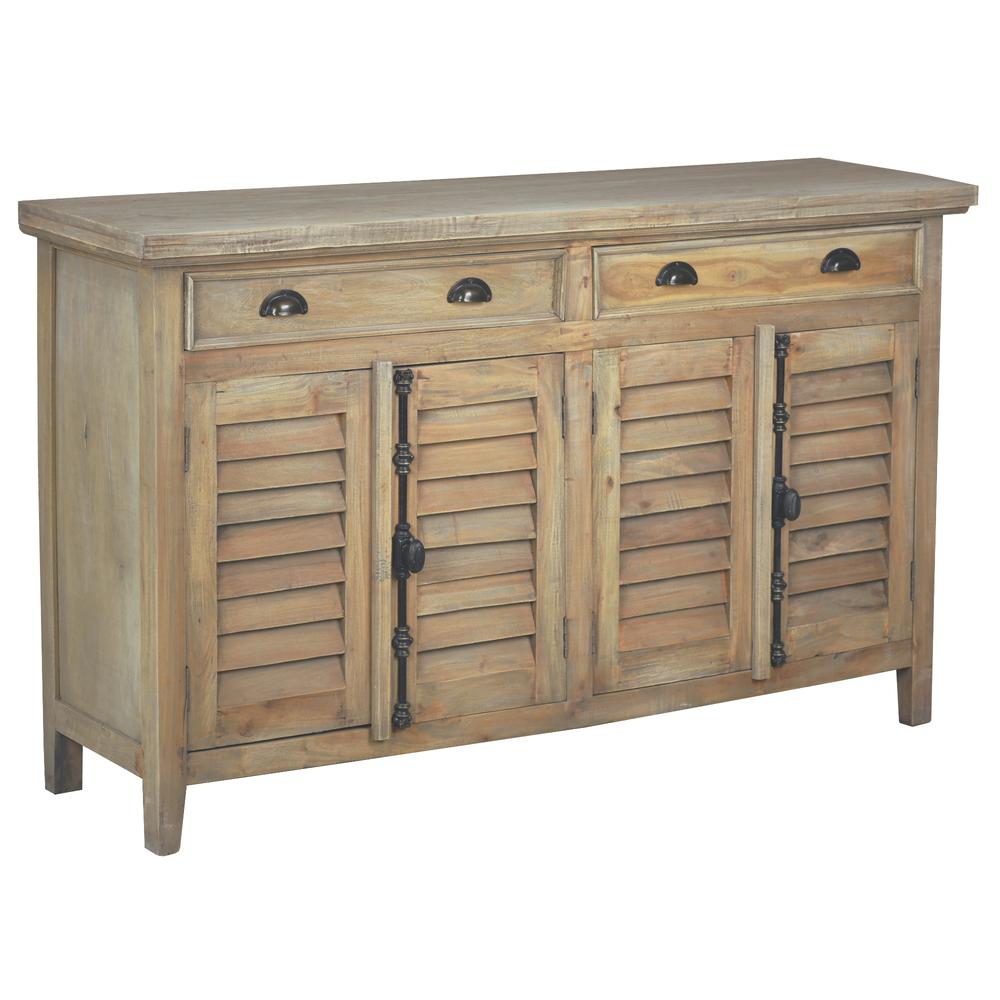 Cottage 58" Shutter Door Credenza. Picture 1