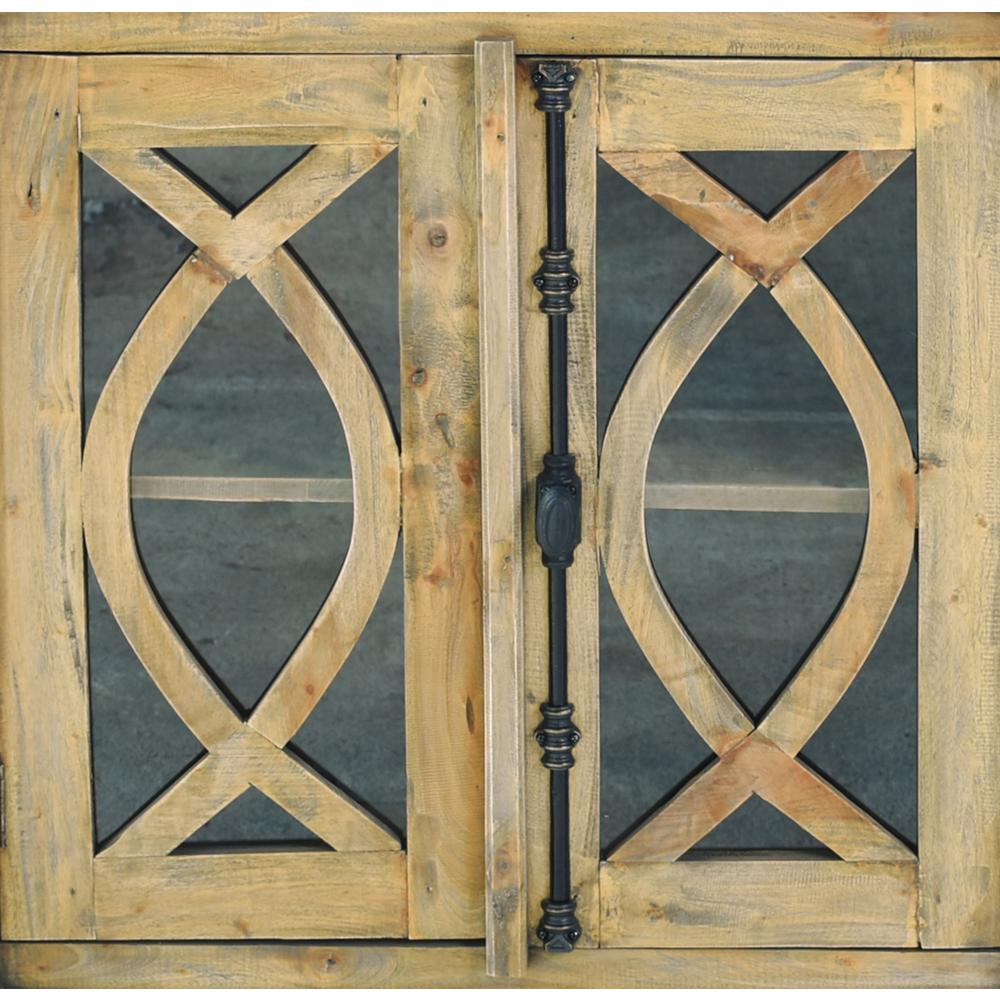 Cottage 71" Curved Glass Door Sideboard. Picture 7