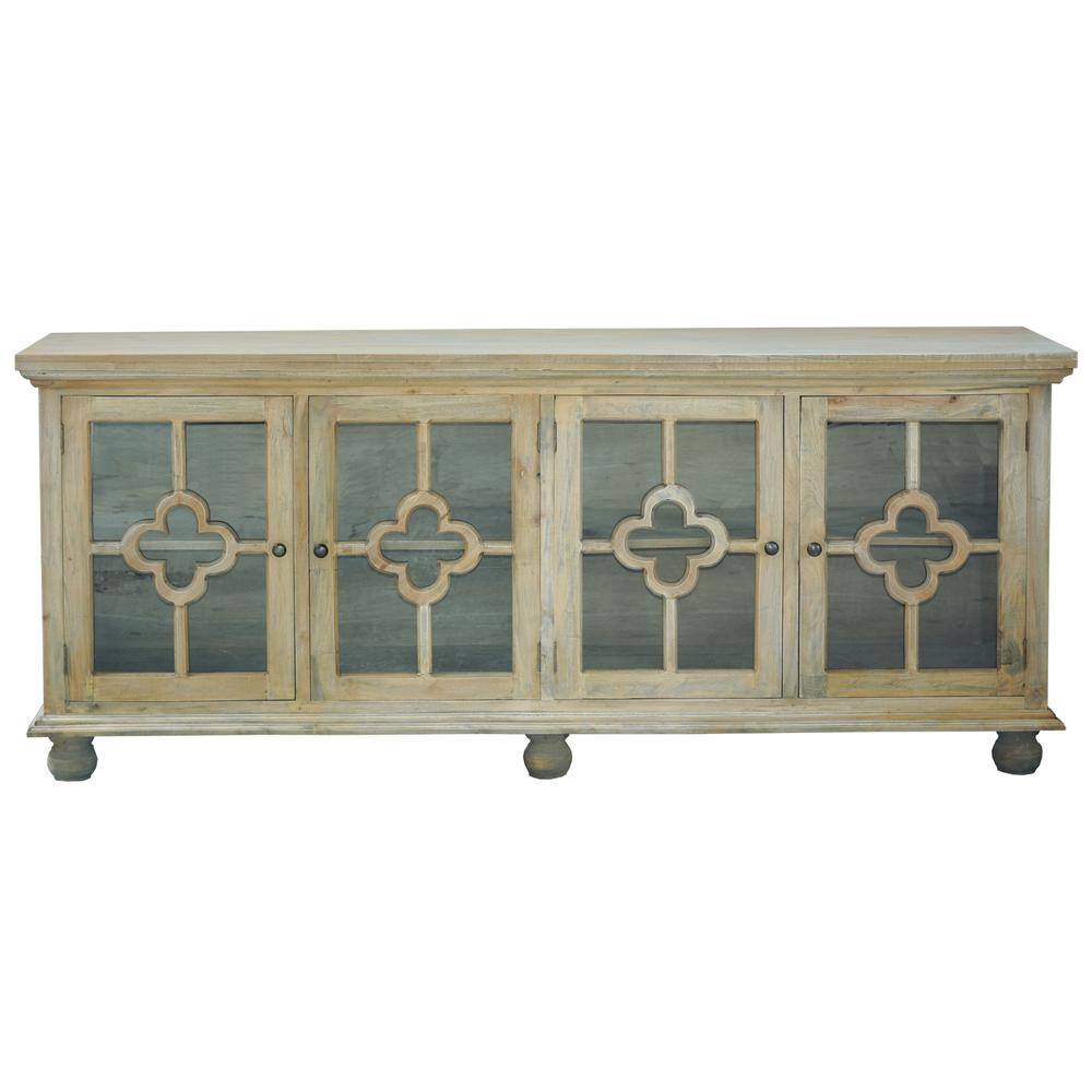 Cottage 87" Clover Glass Door Credenza. Picture 3