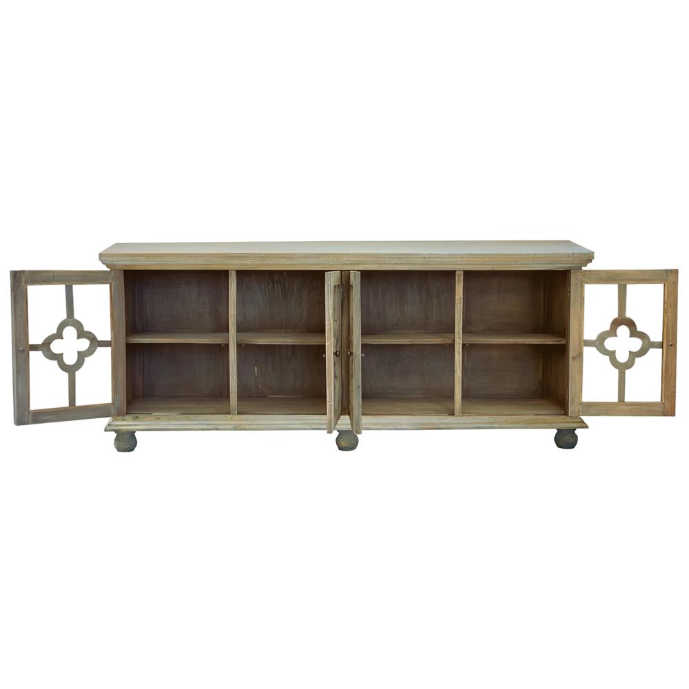 Cottage 87" Clover Glass Door Credenza. Picture 4
