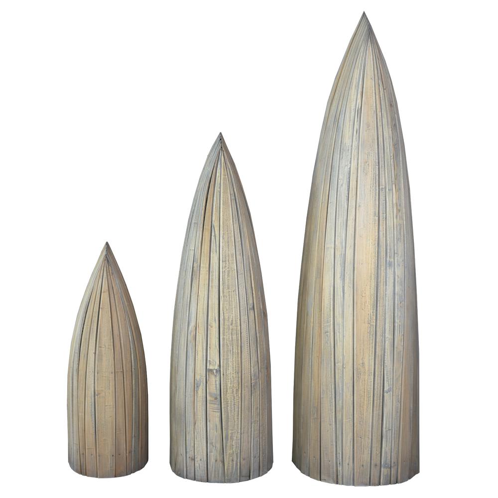 Cottage 3 Piece Boat Shaped Freestanding Shelves. Picture 4