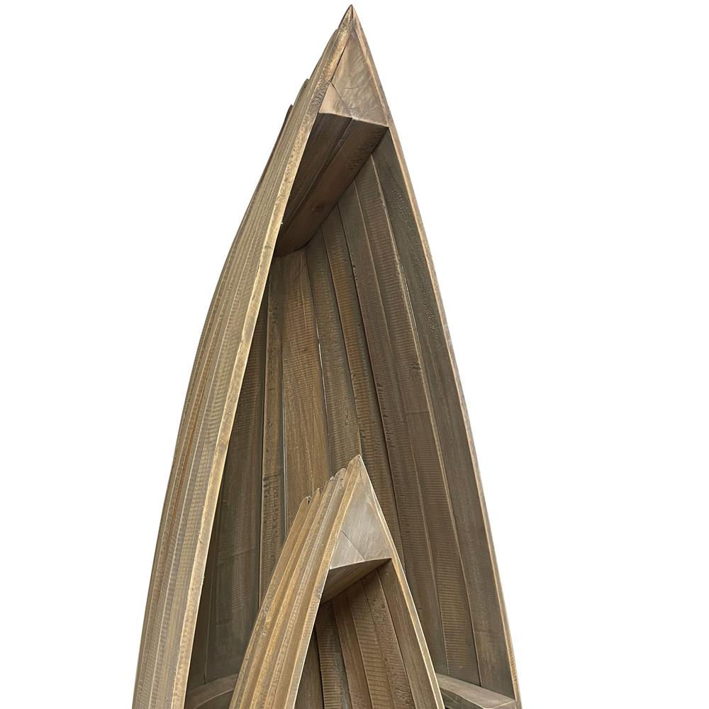 Cottage 3 Piece Boat Shaped Freestanding Shelves. Picture 6