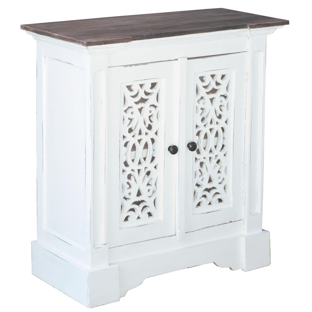 Cottage Solid Wood Accent Cabinet. Picture 1