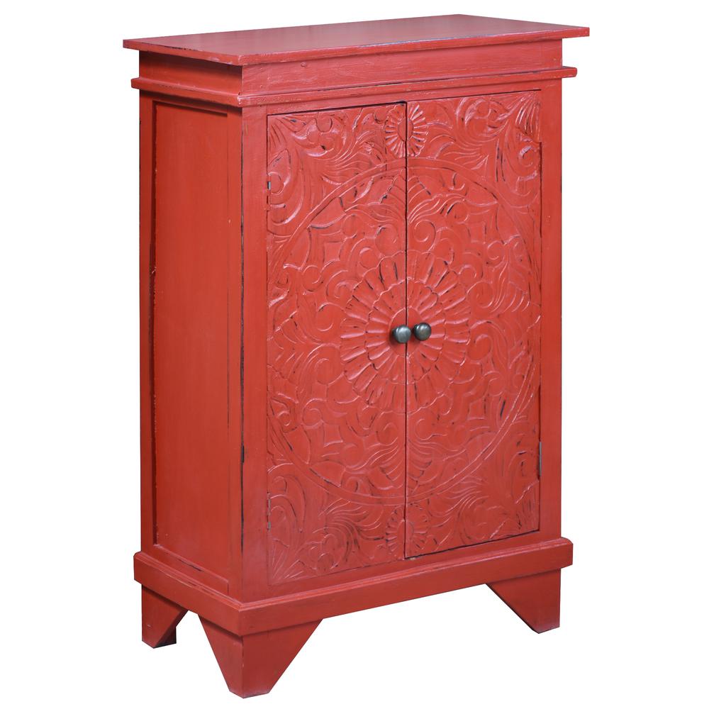 Cottage Carved Accent Cabinet. Picture 1