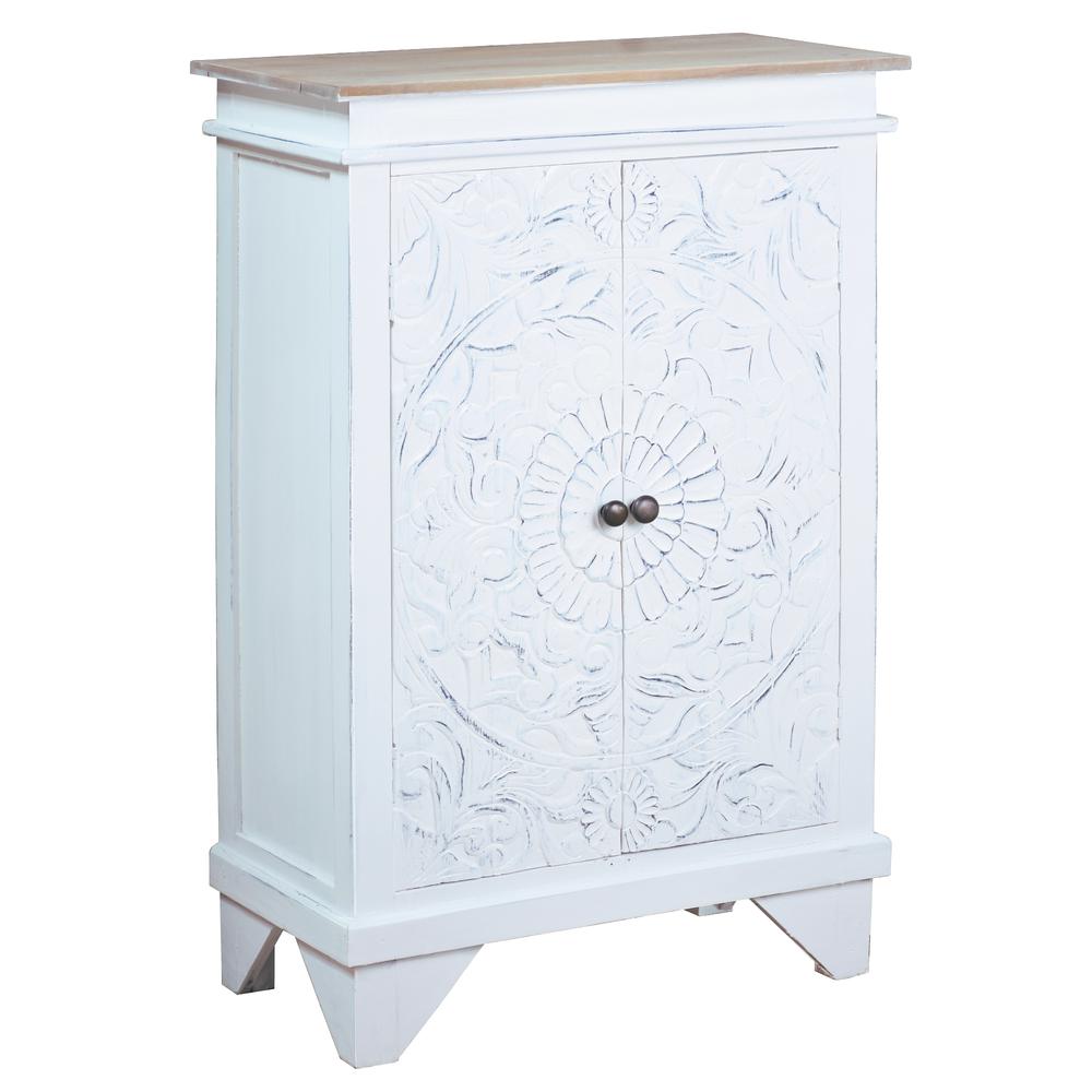 Cottage Carved Accent Cabinet. Picture 1
