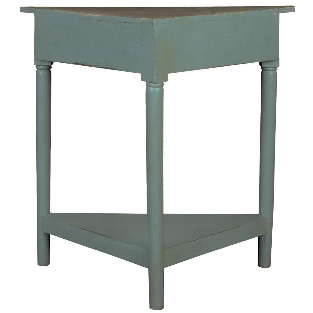 Cottage Corner End Table with Shelf. Picture 4