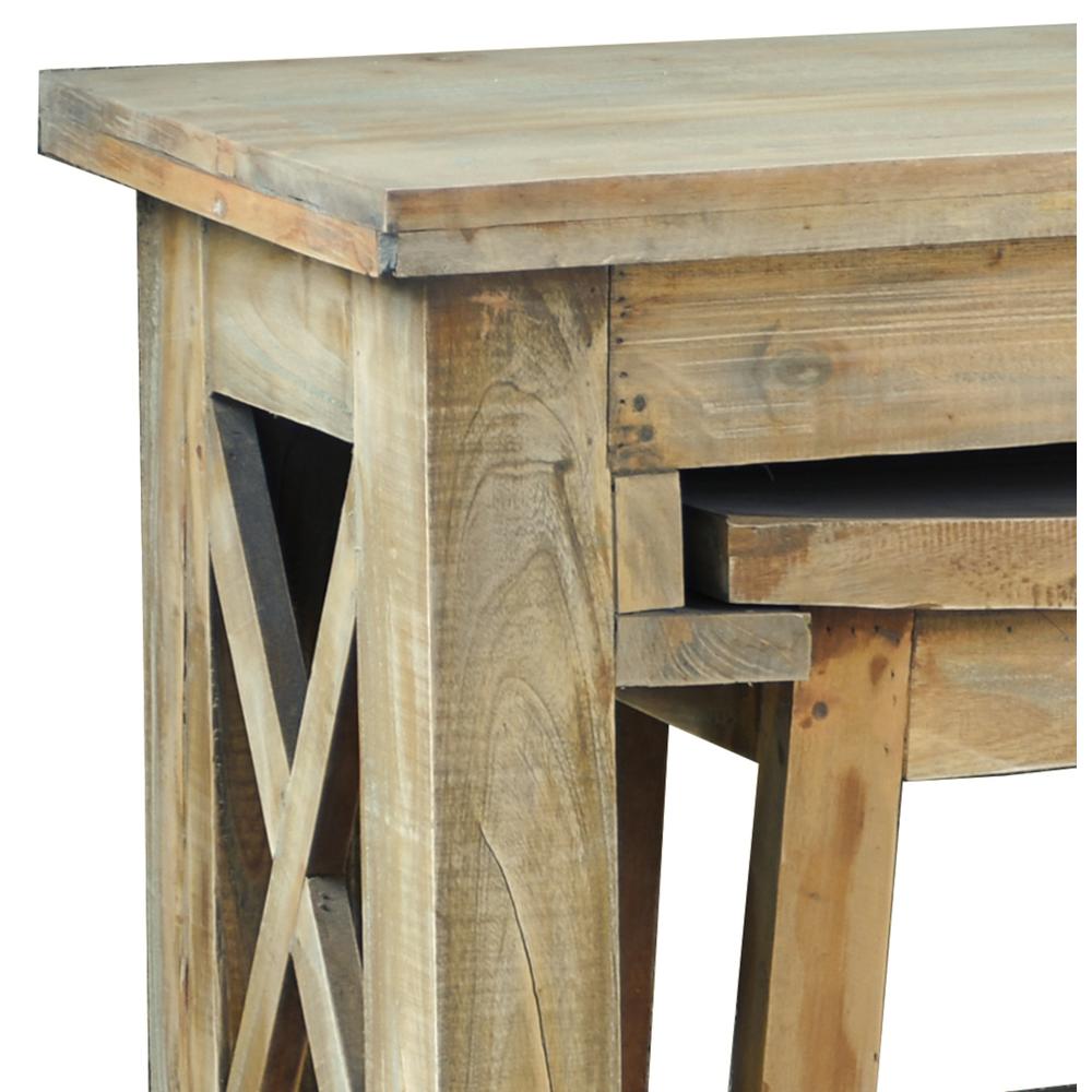 Cottage 60" Rectangular Narrow Counter Height 3 Piece Dining Table Set. Picture 5