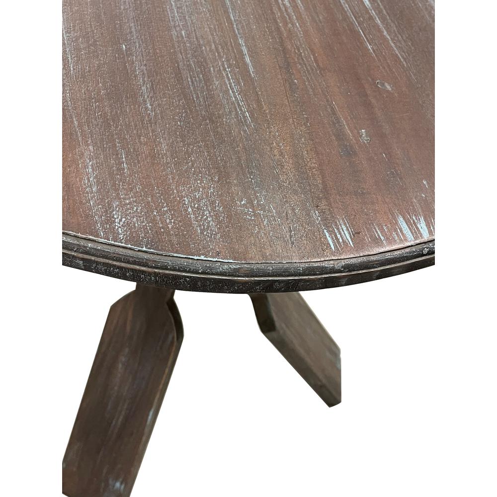 Cottage Round Boat Oar Accent Table. Picture 3