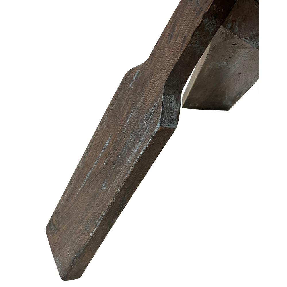 Cottage Round Boat Oar Accent Table. Picture 4