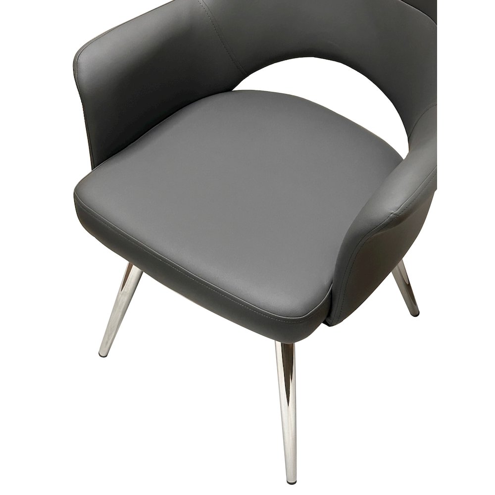 Atlas Upholstered Swivel Dining Chair w Arms, Padded Bucket Seat Kitchen. Picture 6