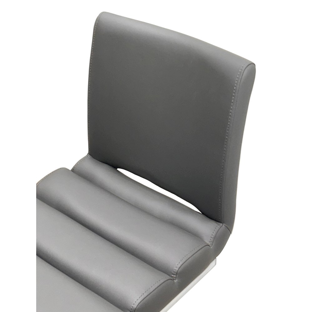 Delta 24" Upholstered Barstools, Two Counter Height Stools, S-Shaped Chrome. Picture 5