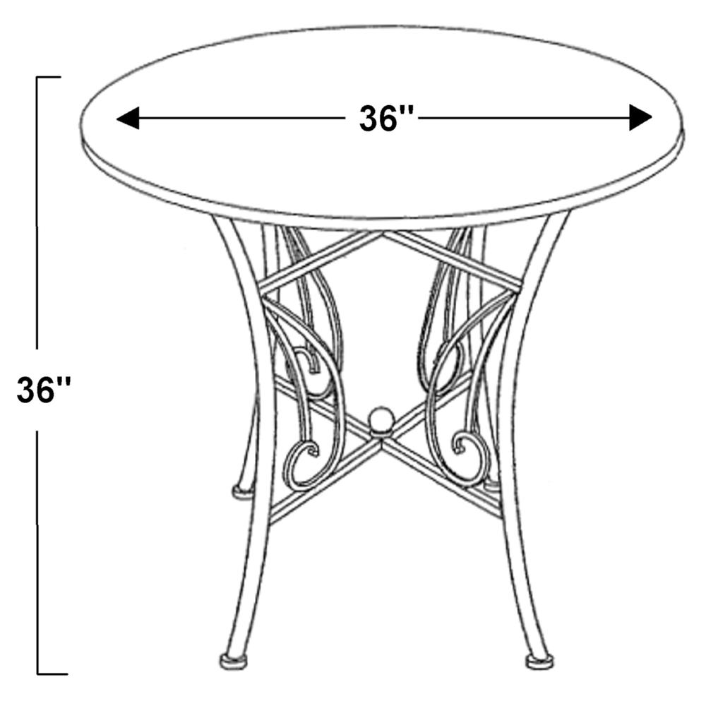 Dart 36" Round Pub Table. Picture 2