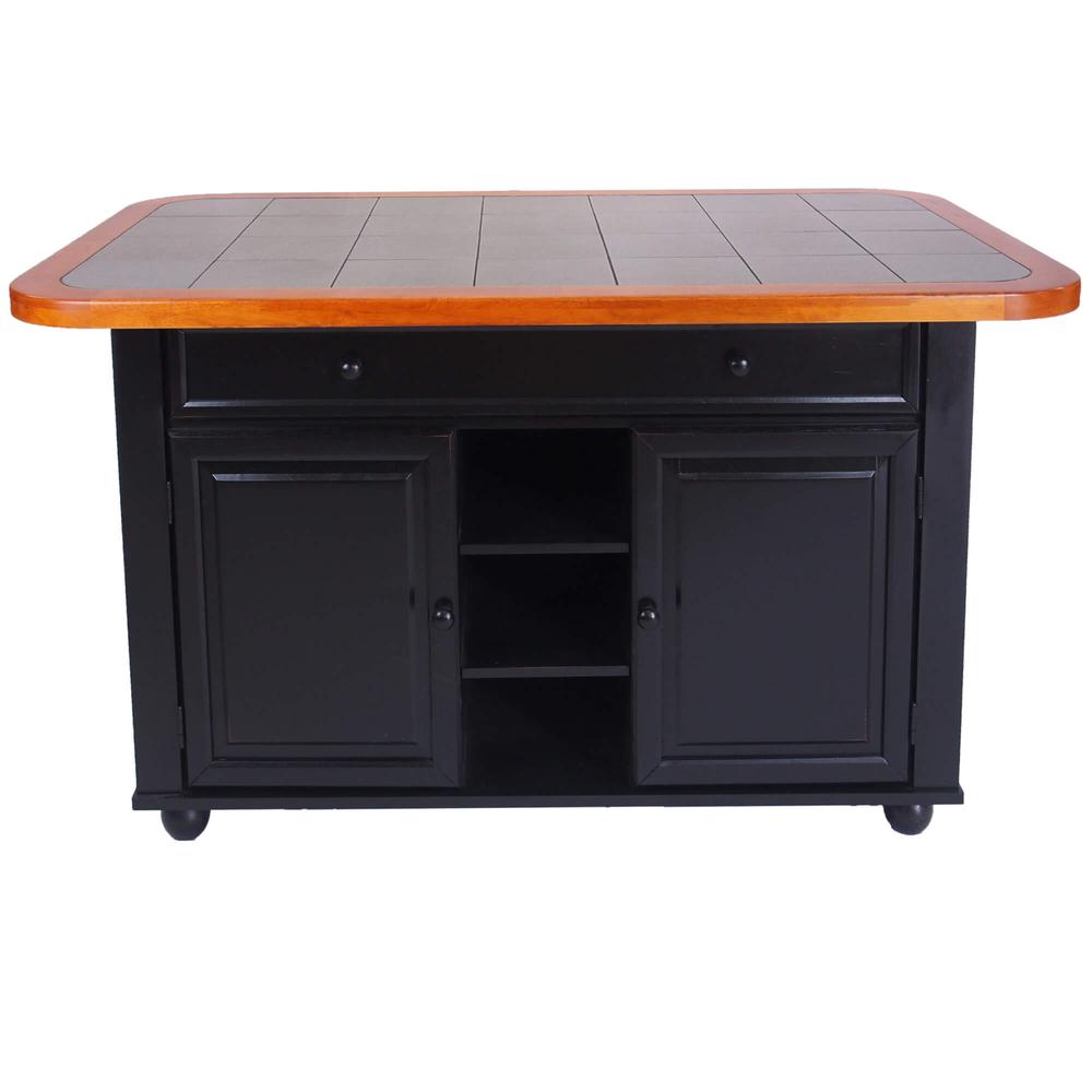 Antique Black Kitchen Island. Picture 1