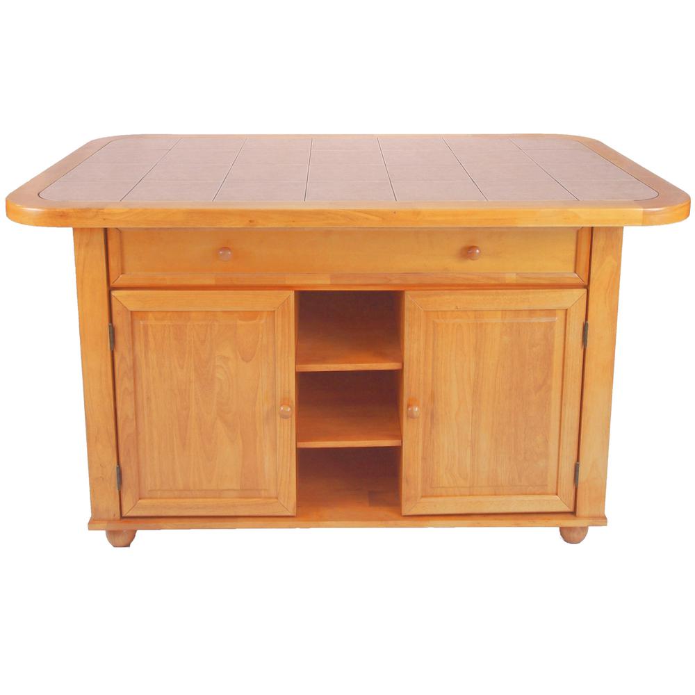 Light Oak Kitchen Island. Picture 1