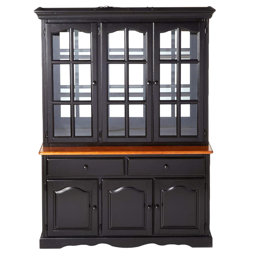 Selections 53"W China Cabinet w Glass Doors Mirrored Back. Picture 2
