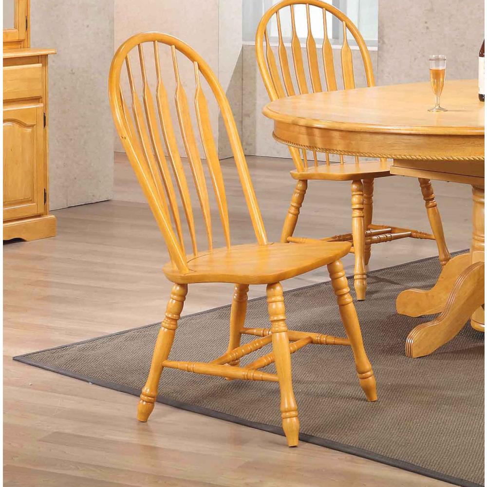 Oak Selections Comfort Back Windsor Dining Side Chair. Picture 3