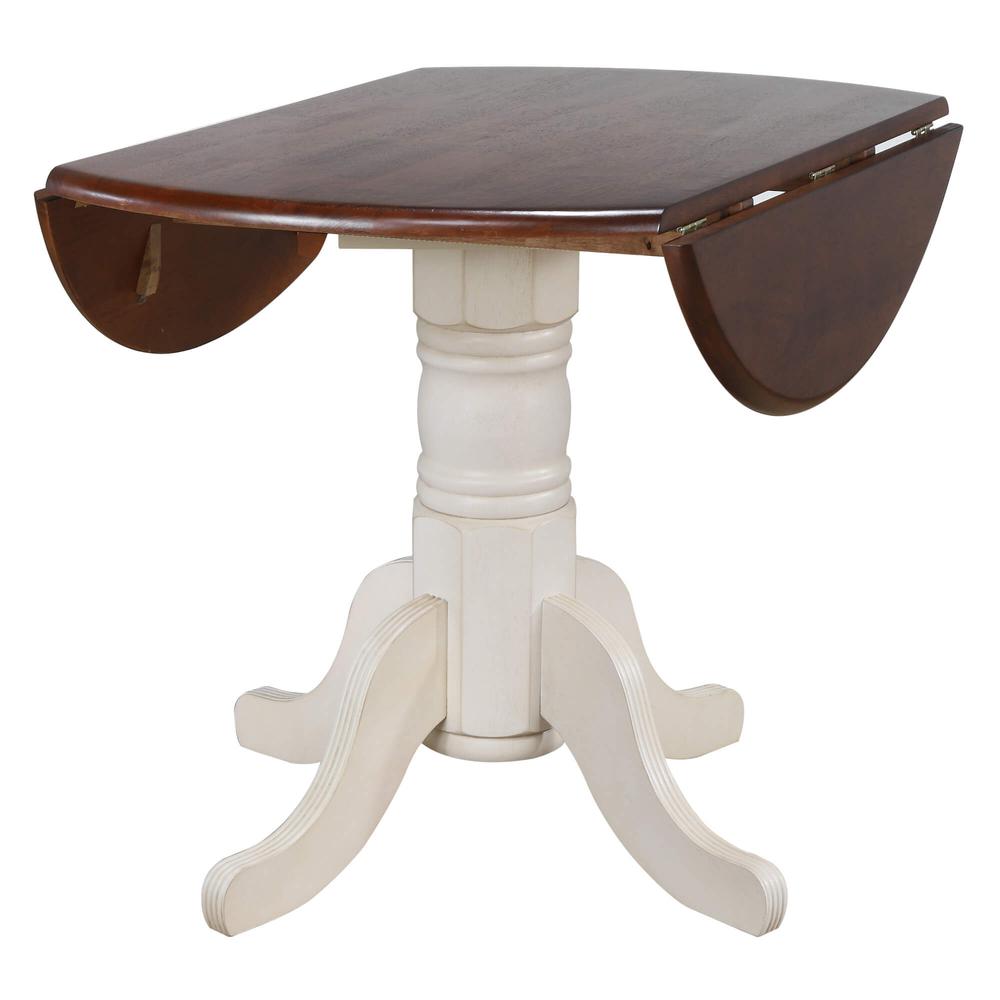 Andrews 42" Round Extendable Drop Leaf Dining Table. Picture 6