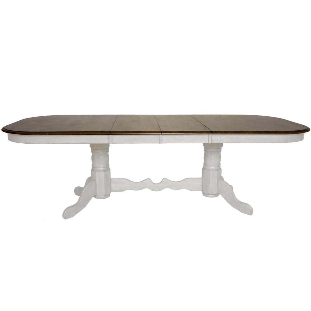 Andrews 7 Piece 96" Oval Double Pedestal Extendable Dining Set. Picture 3