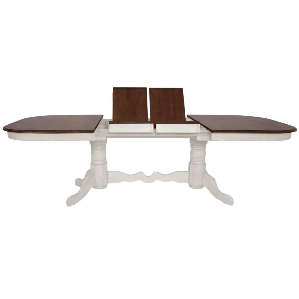 Andrews 9 Piece 96" Oval Double Pedestal Extendable Dining Set. Picture 1