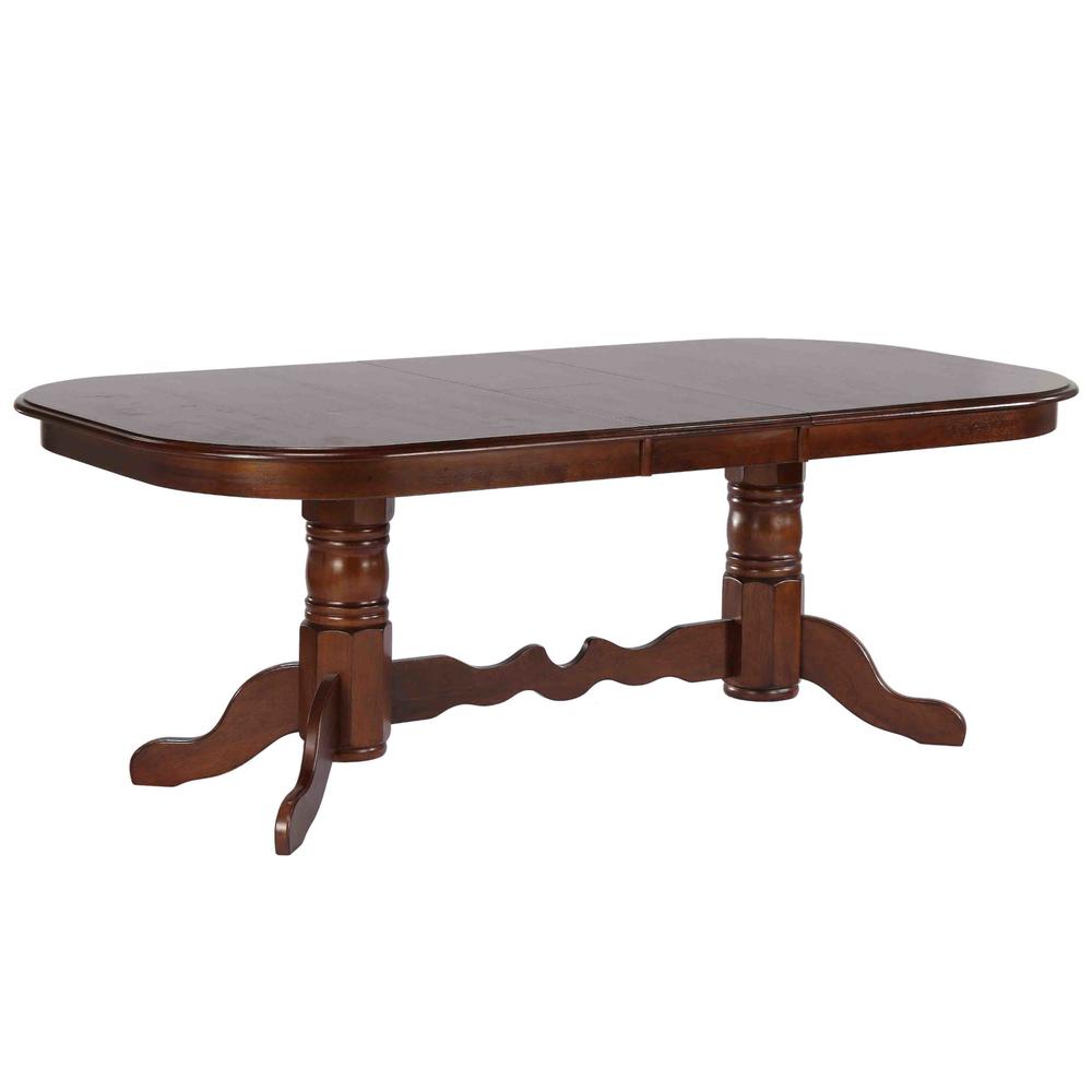 Andrews 9 Piece 96" Oval Double Pedestal Extendable Dining Set. Picture 5