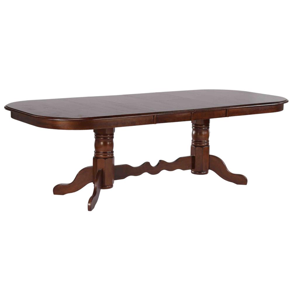 Andrews 9 Piece 96" Oval Double Pedestal Extendable Dining Set. Picture 3