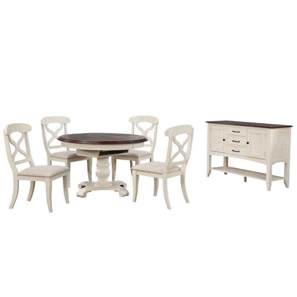 Andrews 6 Piece 48" Round or 66" Oval Extendable Dining Set. Picture 10
