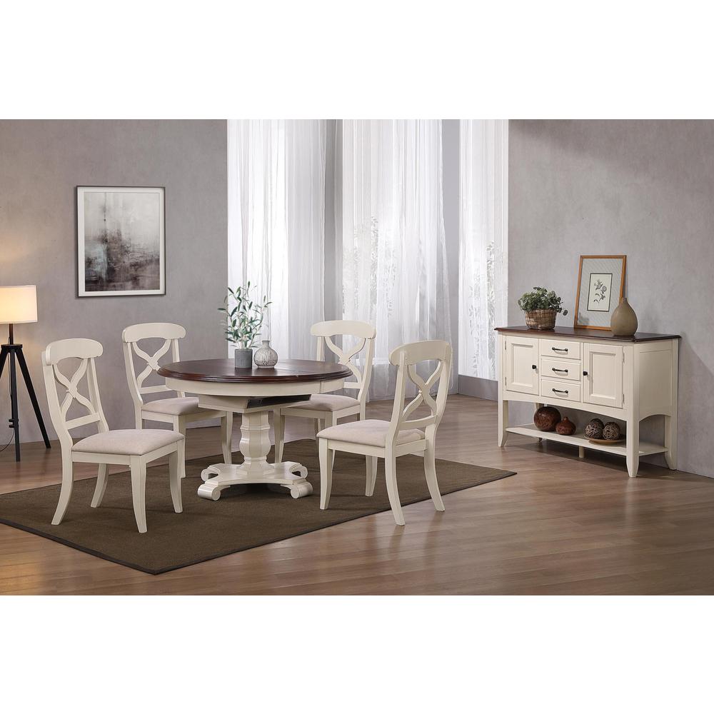 Andrews 6 Piece 48" Round or 66" Oval Extendable Dining Set. Picture 1
