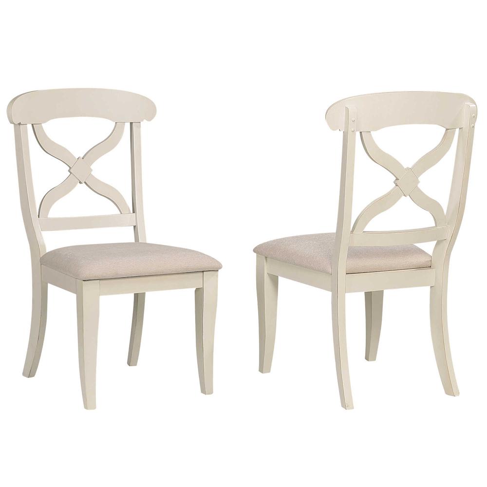 Andrews Cross Back Upholstered Dining Side Chair. Picture 4