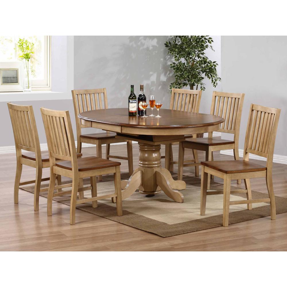 Brook 7 Piece 42" Round or 60" Oval Extendable Dining Set. Picture 7