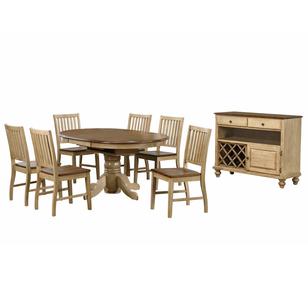 Brook 8 Piece 42" Round or 60" Oval Extendable Dining Set. Picture 8