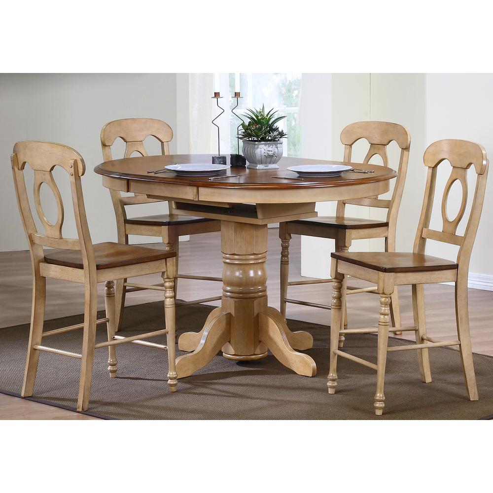 Brook 42" Round or 60" Oval Extendable Butterfly Pub Table. Picture 3