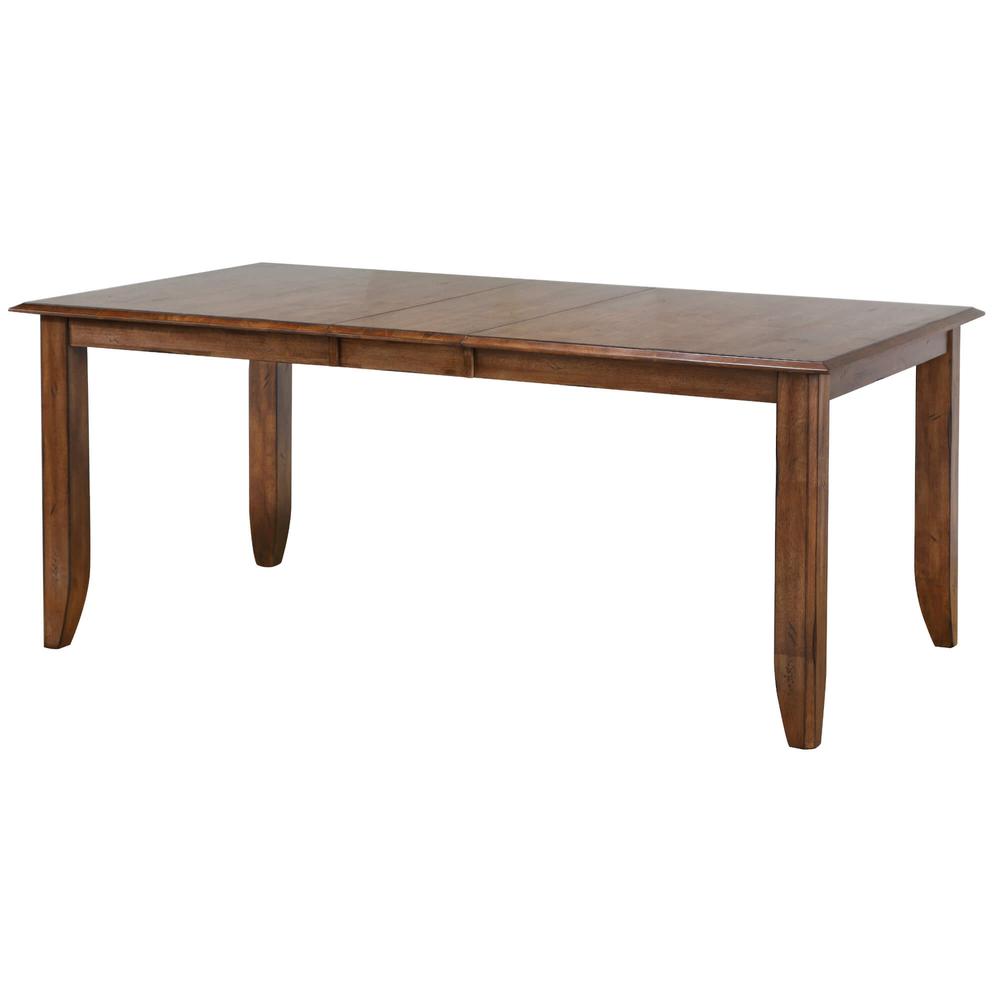 Simply Brook 6 Piece 72" Rectangular Extendable Table Dining Set with Bench. Picture 5