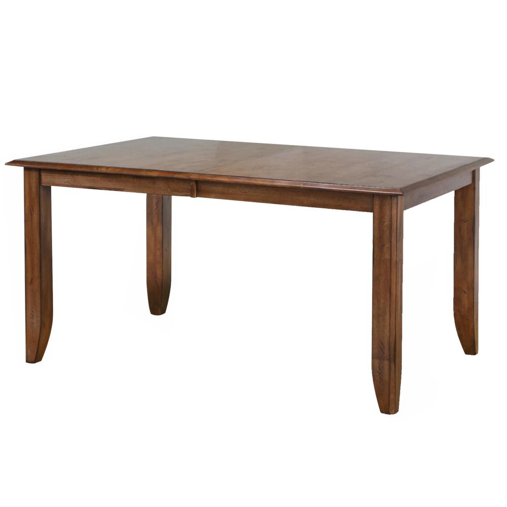Simply Brook 6 Piece 72" Rectangular Extendable Table Dining Set with Bench. Picture 3