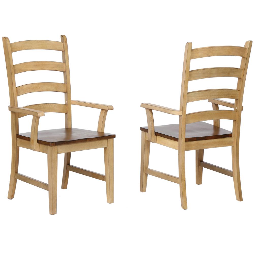 Brook Ladder Back Dining Chair with Arms. Picture 4