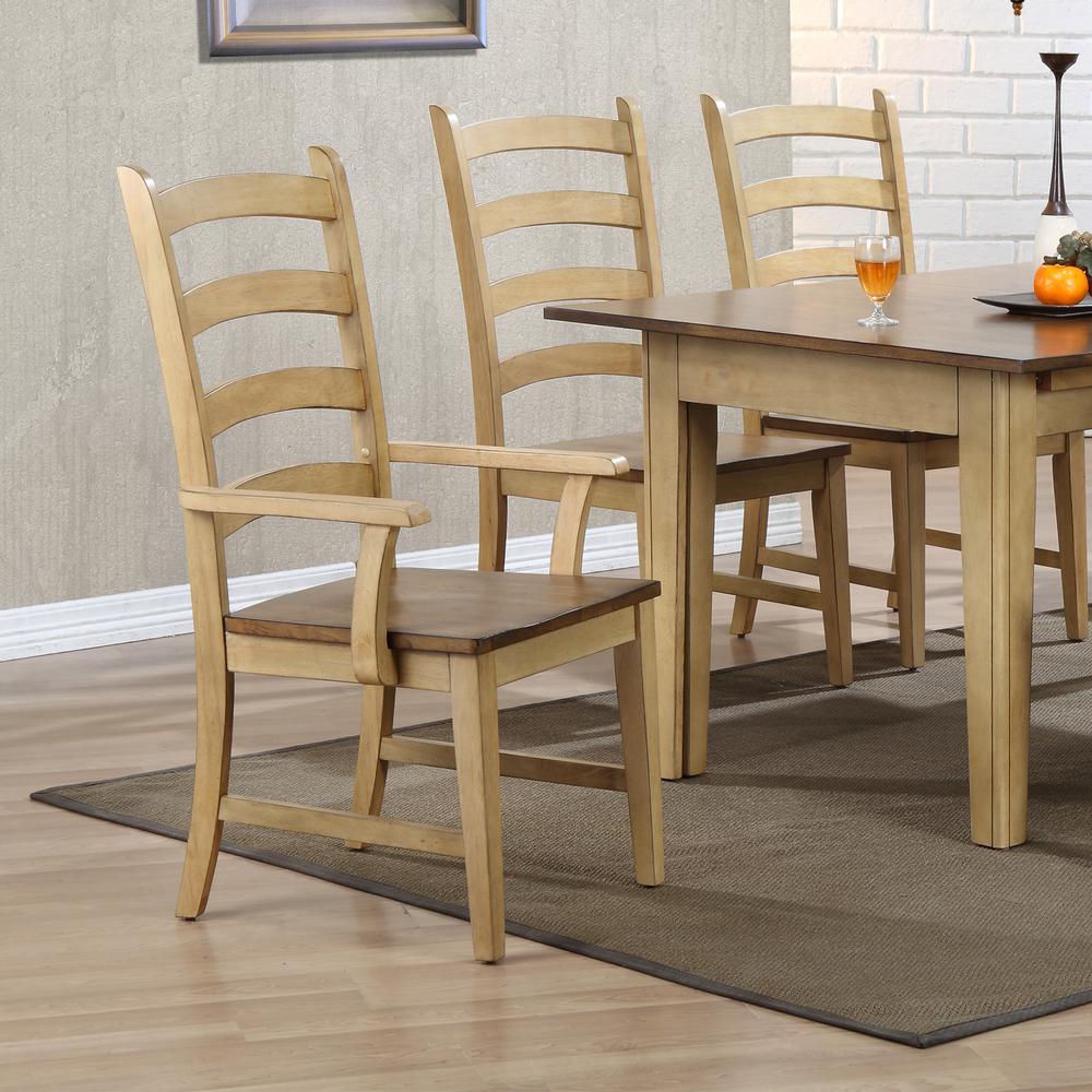 Brook Ladder Back Dining Chair with Arms. Picture 2