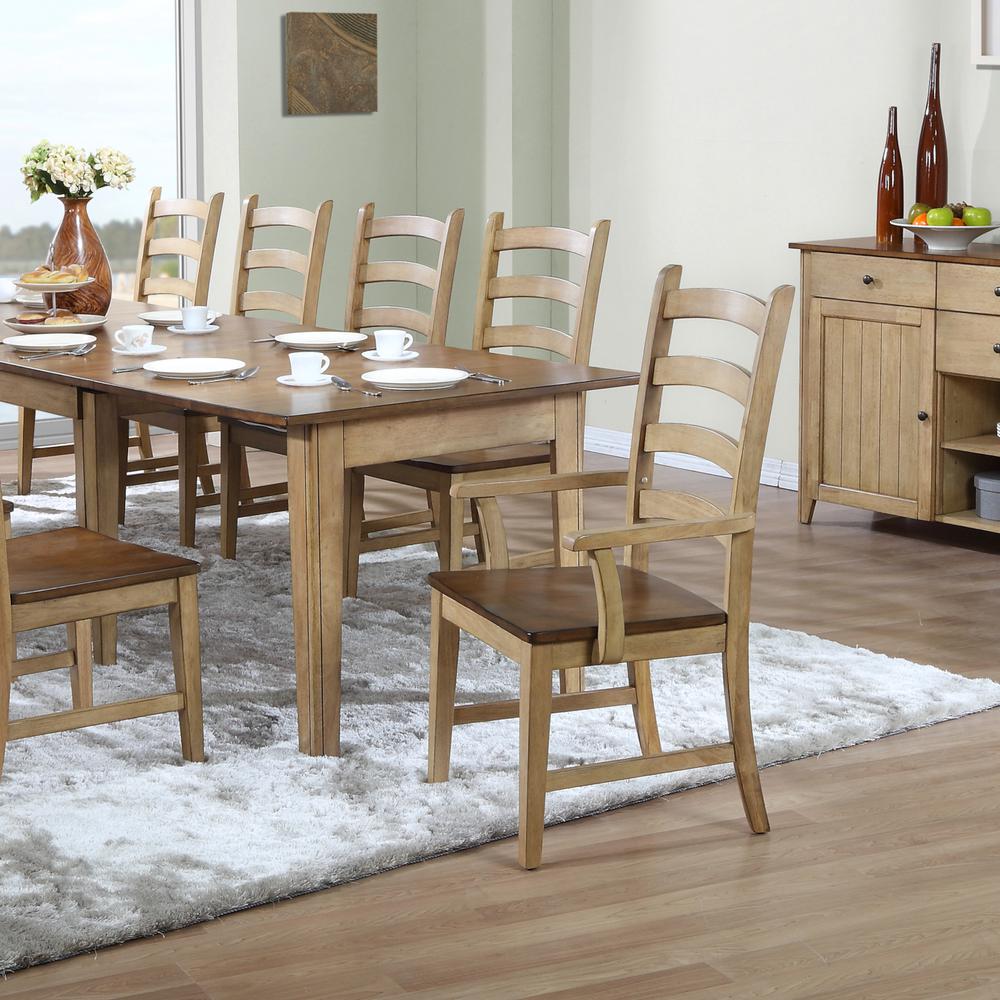 Brook Ladder Back Dining Chair with Arms. Picture 3