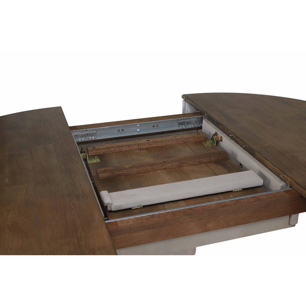 Country Grove 6 Piece 42" Round to 60" Oval Extendable Pub Table Set. Picture 9