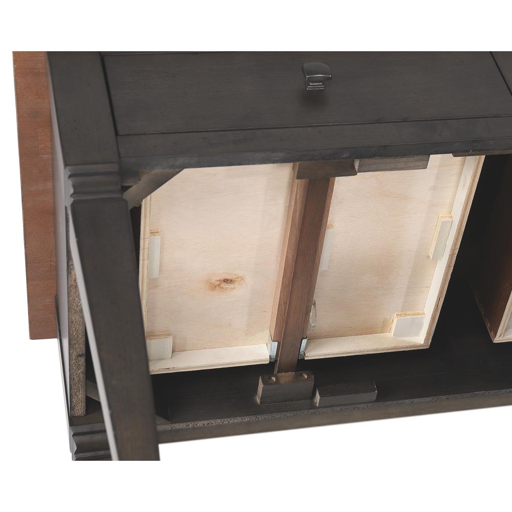 Sofa Table | Distressed Brown and Ash Gray Solid Wood. Picture 7