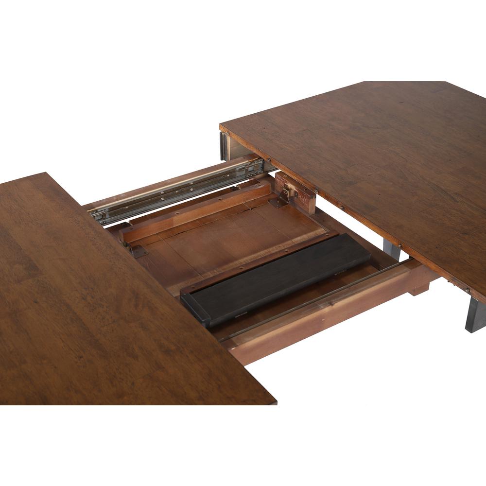 6 Piece 60-78" Expanding Dining Table Set with 8 Slat Back Chairs. Picture 8