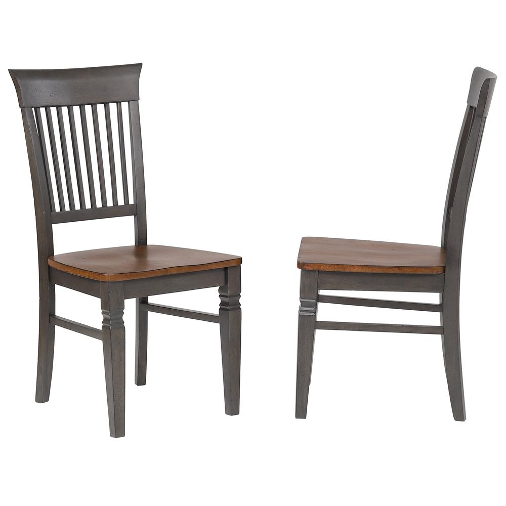 6 Piece 60-78" Expanding Dining Table Set with 8 Slat Back Chairs. Picture 10