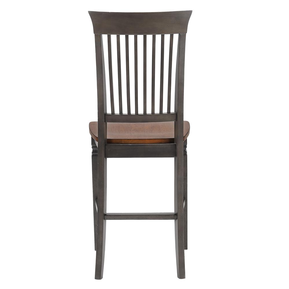 Slat Back Bartools | Set of 2 | 24" Counter Height Dining Chairs. Picture 3