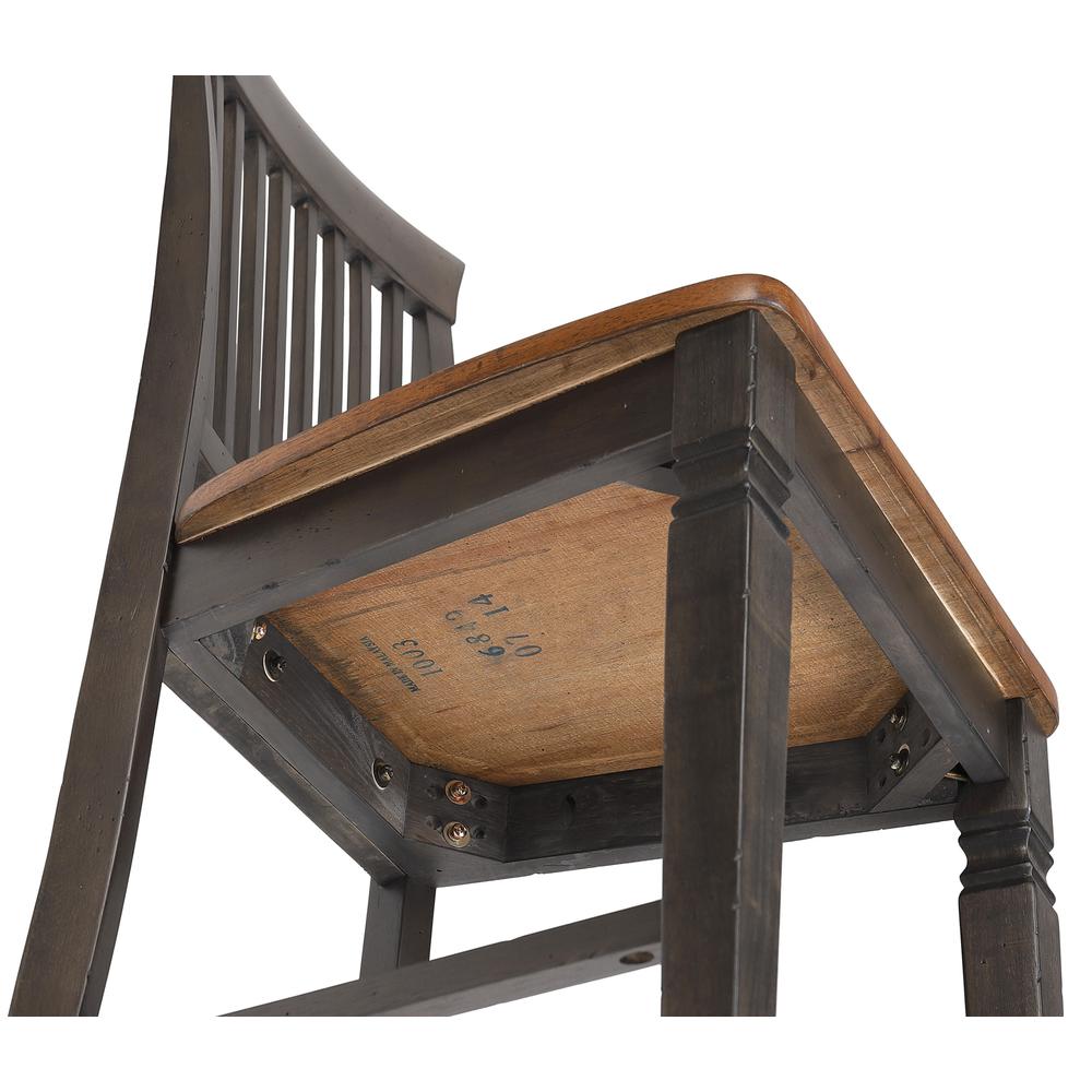 Slat Back Bartools | Set of 2 | 24" Counter Height Dining Chairs. Picture 4