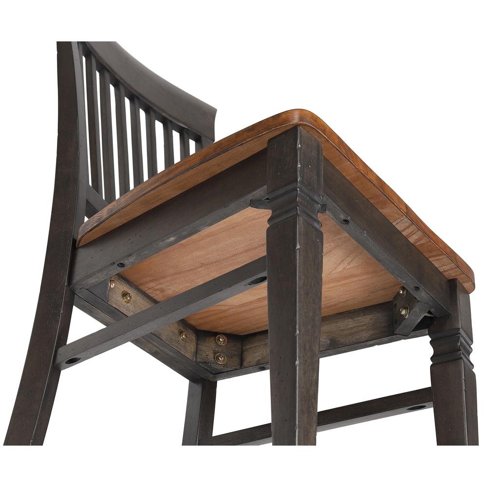 Slat Back Dining Armless Side Chairs | Set of 2. Picture 4